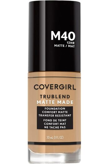 covergirl TruBlend Matte Made Liquid Foundation - M40 Warm Nude | Long-Lasting, Full Coverage Makeup