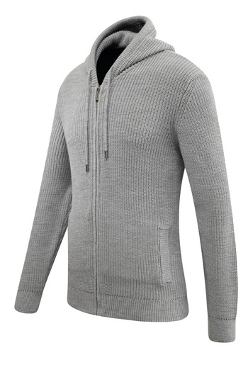 Çizgi Triko Men's Hooded Zippered Knitwear Cardigan Thessaloniki Knit Pocketed Classic Fit - 5249K