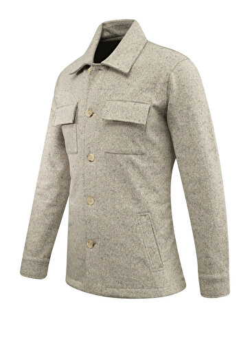 Çizgi Triko Men's Seasonal Fabric Cardigan with Dotted Zigzag Pattern Classic Fit - 5232g
