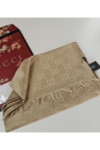 Miorel Scarfs G Desen Kaşmir İpek Şal Çift Taraflı Silk Cashmere Shawl