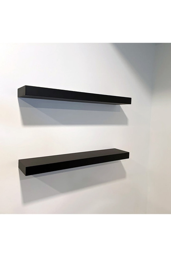 AsolBD Decorative Floating Wall Mounted Shelves with Stylish Invisible Brackets Modern Faux Wood Storage