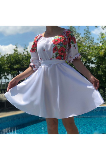 Ie Traditionala Traditional dress stylized with poppies 20