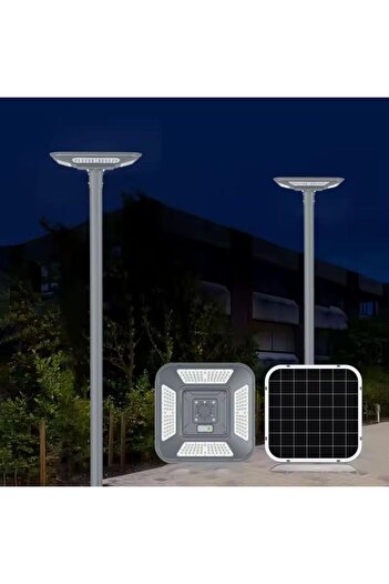 RFAN Metal Pole for Solar Lamps with Flange, 3M, Grey