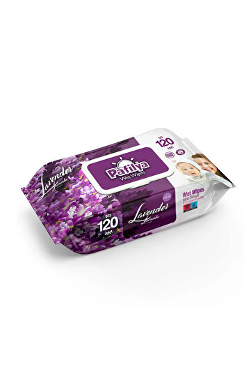 Pafilya Servetele umede pentru piele sensibila cu parfum de lavanda si fara alcool 120 buc