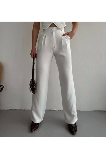 agishop Palazzo Pants White S23211