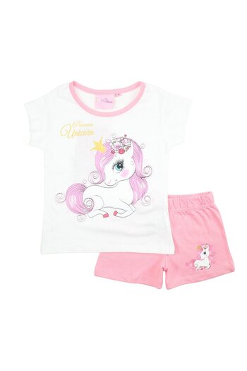 UNICORN Children's pajamas with short sleeves, cotton, multicolor, Princess