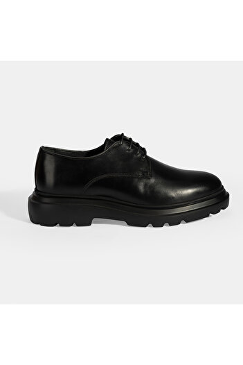 Desa Men's Black Laced Leather Classic Shoes