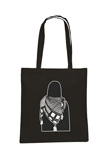 Siyer Yayınları Black Raw Cloth Printed Tote Bag