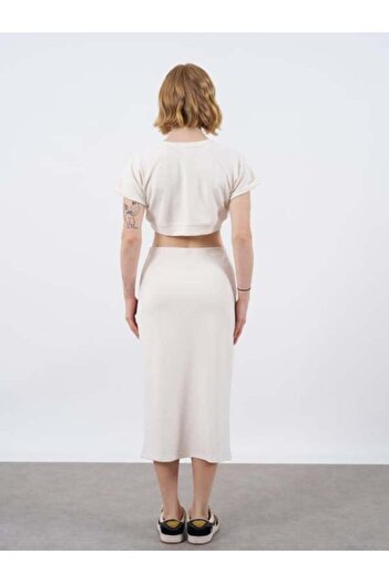 Eternity Global Crop Skirt Set White