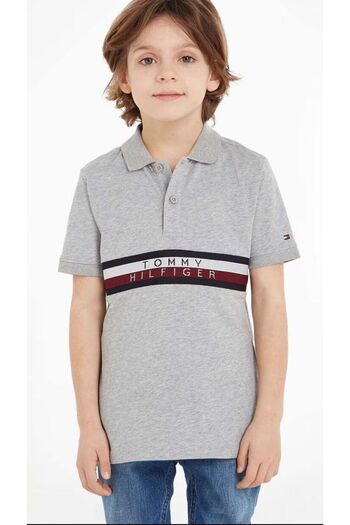 Tommy Hilfiger Organic Cotton Signature Tape Jersey Polo Kids