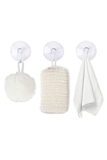 Jumbo Transparent Hooks with Suction Cup 3 cm - Pack of 6