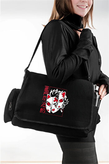 Karakedi Black Anime Demon Slayer Tanjiro Kamado Y2K Arm Bag