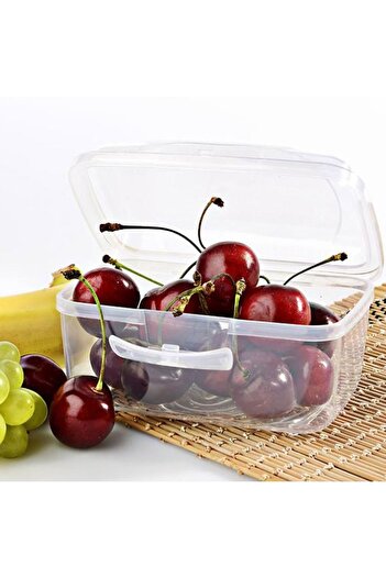 SHOPIENS Small Transparent Plastic Food Container Shopiens® with Clip Lid, 350 ml