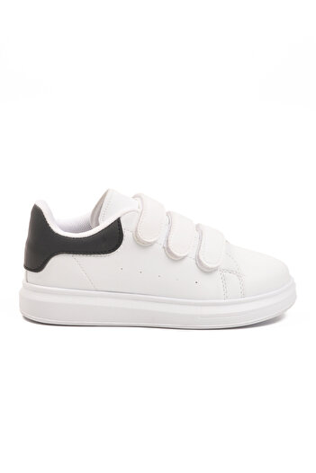 Aspor White Black Velcro Boys' Sneakers