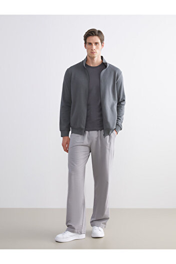 LC Waikiki Create Your Style from Uzg Store |   Men's Zippered Sweatshirt with Stand Collar and Long Sleeves