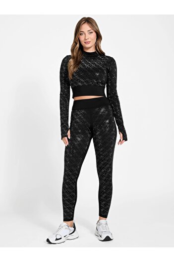 Guess Mock Women's Black Top W5Bp48K7182-Jblk
