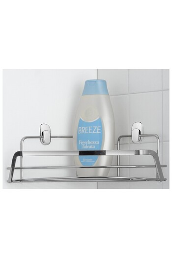 Italbox Francy corner shelf, chrome steel, silver, 22x22x10cm