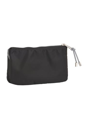 safta Women's makeup bag with 3 zippers Moos Casual black 22x13x2 cm