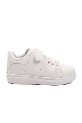 Aspor White Velcro Unisex Children's Sports Shoes