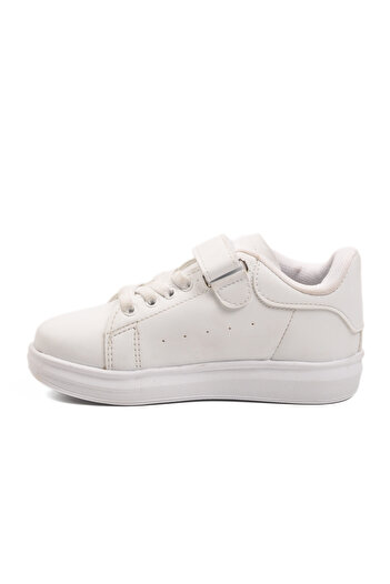 Aspor White Velcro Unisex Children's Sports Shoes