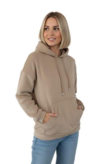 Rays 3061A Hooded Pocket Detail Sweat Mink