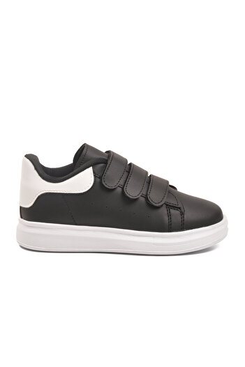 Aspor Black and White Velcro Boys' Sneakers