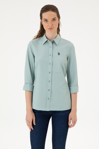 U.S. Polo Assn. Women's Mint Long Sleeve Basic Shirt 50316711-Vr090