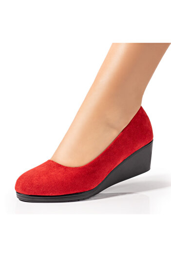 BMoD Red suede women's casual platform shoes MOD01679