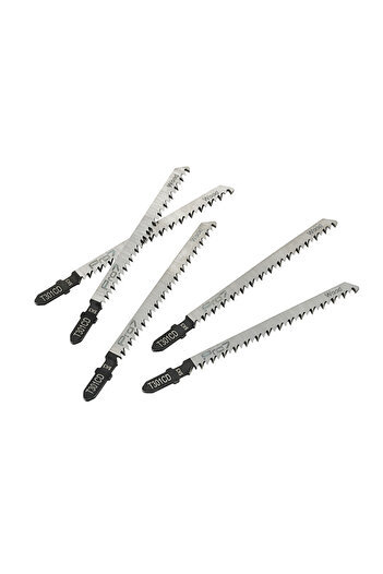 Lawazim Pro7 Jigsaw Blades T301CD - 5 Piece 116mm T-Shank Carbon Steel Blades for Wood & PVC