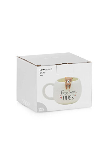 LC Waikiki LCW HOME Ekru Baskılı Seramik Kupa 400 Ml