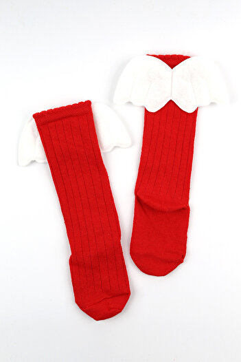 Le Mabelle Red Winged Girls' Socks