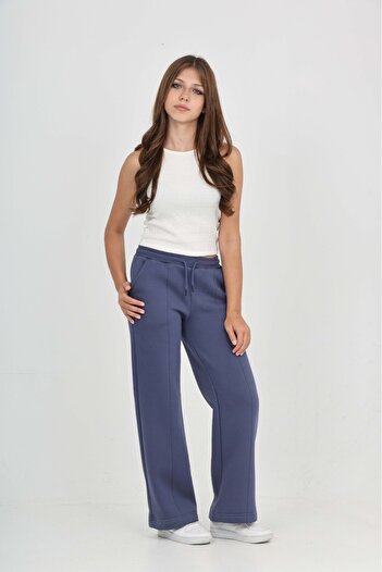 Toontoy Girl's Ribbed Detailed Sweatpants