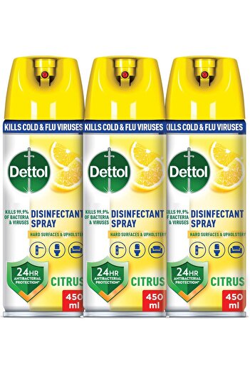 Dettol All-in-One Antibacterial Spray with Citrus Scent, 450ml