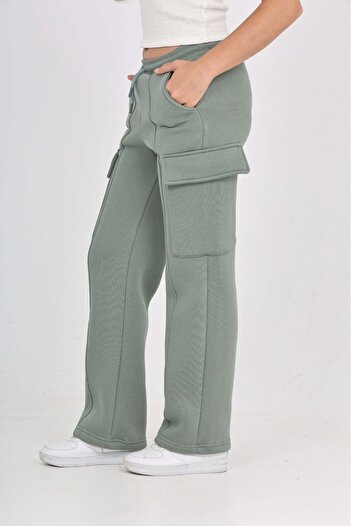 Toontoy Girl's Cargo Pocket Detailed Sweatpants