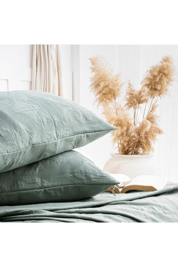 Şaheser Jacquard cotton duvet cover 240x260cm + 2 pillowcases, Julia green
