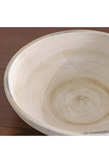 Danube Home Venice Ceramic 2D Tactile Classic Platter – Stylish Textured Serving Dish 28x28x7 cm