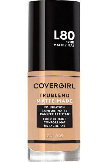 covergirl TruBlend Matte Made Liquid Foundation, L80 True Ivory, 1 Fl Oz (Pack of 1)