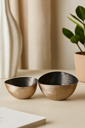 Boltze Set of 2 Maiva bowls, Botze, gray interior, multicolor