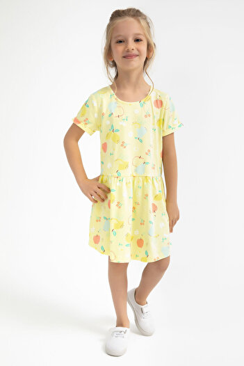 Rolypoly Fruits Light Yellow Girl's Dress