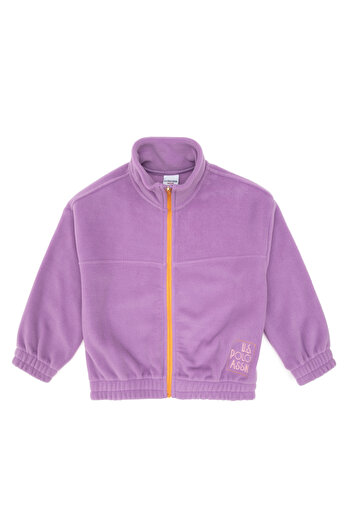 U.S. Polo Assn. Girl's Lilac Zippered Fleece Sweatshirt 50318001-Vr034