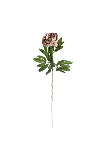 OEM Floare Artificiala cu Tulpina Lunga Bujor Mocca 70cm