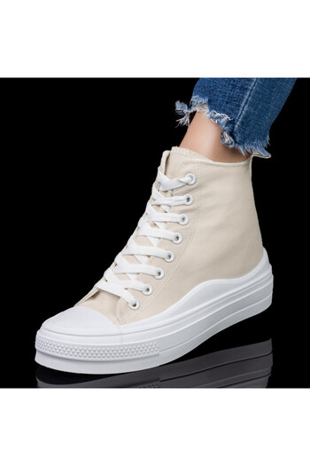 BMoD Beige women's athletic boots with a thick sole MOD07978