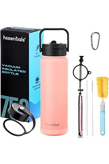 Generic Hssentials 750ml Vacuum Insulated Water Bottle, Double Wall Stainless Steel Thermos Bottle with 2 Li