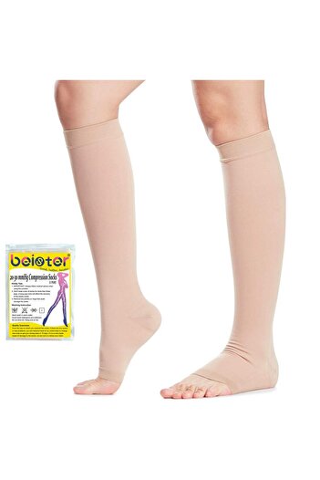 Beister 20-30 mmHg Knee High Compression Socks for Women Men Calf Varicose Veins