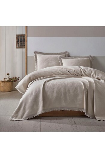 Şaheser Jacquard duvet cover set, 100% cotton, 240x260cm, Grace Beige