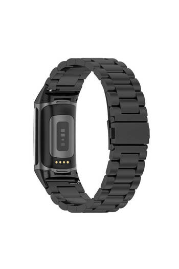 Edman 3Z Metal Strap for Fitbit Charge 5, Black