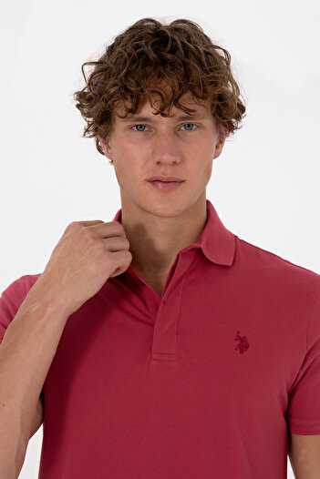 U.S. Polo Assn. Men's Cherry Basic T-Shirt 50306015-Vr223