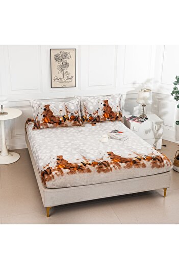CHIRASO Cocolino Bed Cover Set with Elastic CHIRASO, 180x200+30cm and 2 Pillowcases, Bears