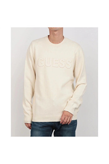 Guess Ανδρικά πλεκτά κρεμ Liam M5BR35Z2ZK2-G1CV