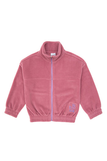U.S. Polo Assn. Girl's Pink Zippered Fleece Sweatshirt 50318001-Vr167